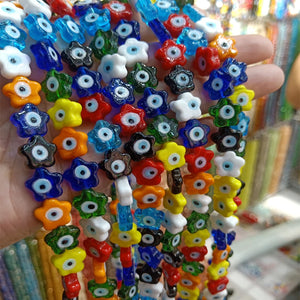 10pcs 12mm Mix Evil Eye Lampwork Beads for Jewelry Making