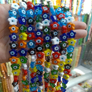 10pcs 12mm Mix Evil Eye Lampwork Beads for Jewelry Making