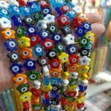 10pcs 12mm Mix Evil Eye Lampwork Beads for Jewelry Making
