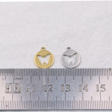 10pcs 12mm Stainless Steel Butterfly Charms Pendant - DIY Necklace Bracelets