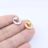 10pcs 12mm Stainless Steel Butterfly Charms Pendant - DIY Necklace Bracelets