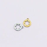 10pcs 12mm Stainless Steel Snowflake Charms Pendant DIY Jewelry 2 Colors