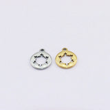 10pcs 12mm Stainless Steel Snowflake Charms Pendant DIY Jewelry 2 Colors