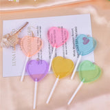 Bling Glitter Heart Lollipop Resin Charms Earring Keychain Jewelry Making