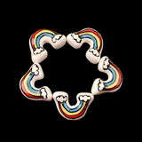 10pcs 12x18mm Rainbow Ceramic Porcelain Spacer Beads Lot for DIY Crafts Bracelet