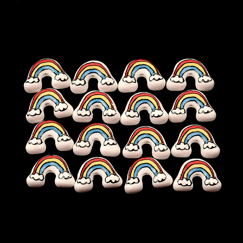 10pcs 12x18mm Rainbow Ceramic Porcelain Spacer Beads Lot for DIY Crafts Bracelet