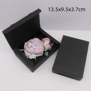 10pcs White/Leather/Black Candy Boxes 13.5x5x3.7cm & 12x12x4.5cm