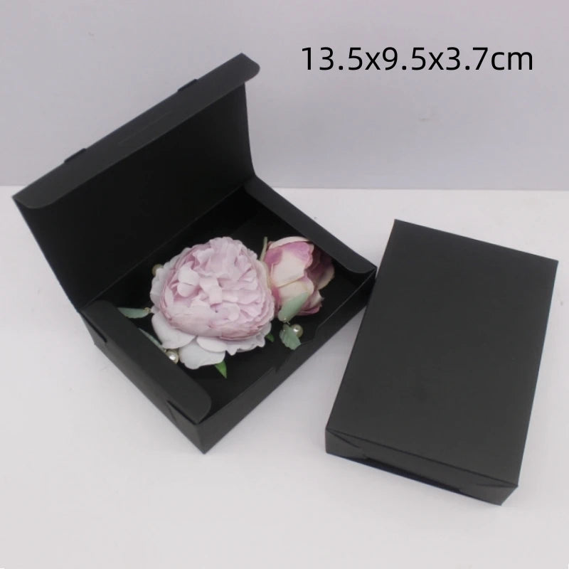 10pcs White/Leather/Black Candy Boxes 13.5x5x3.7cm & 12x12x4.5cm