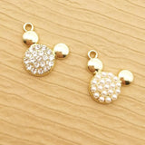 10pcs Pearl Crystal Anime Cartoon Charm for Jewelry Making