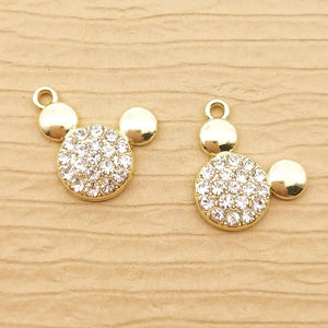 10pcs Pearl Crystal Anime Cartoon Charm for Jewelry Making