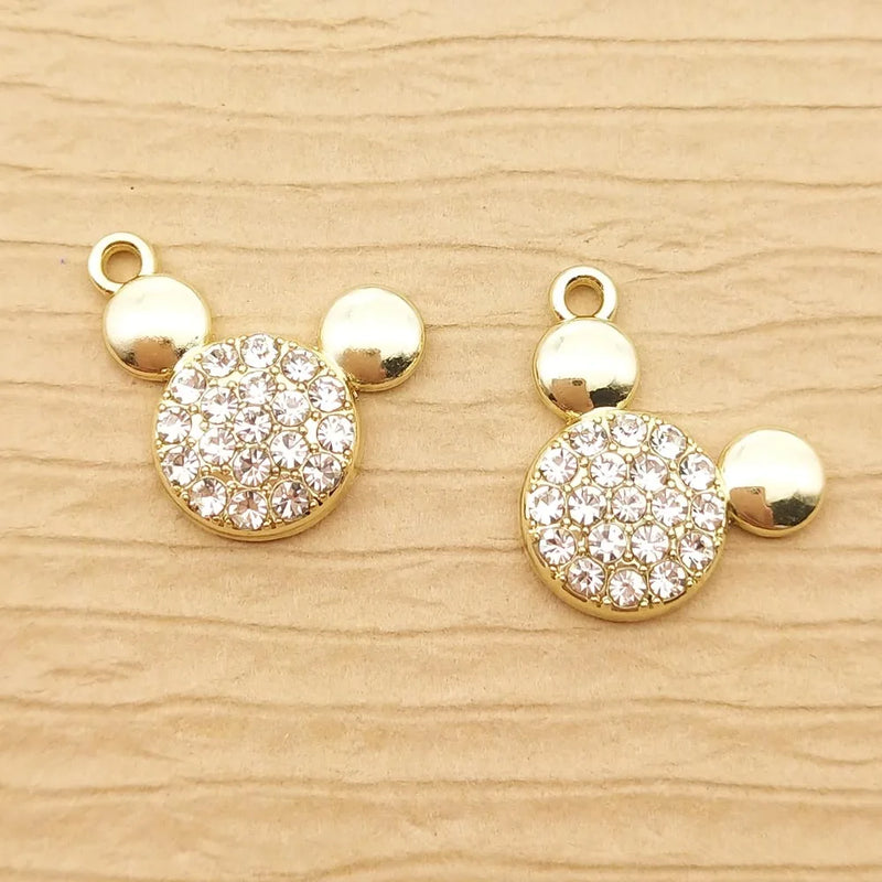 10pcs Pearl Crystal Anime Cartoon Charm for Jewelry Making