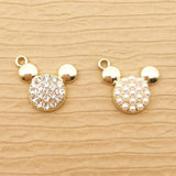10pcs Pearl Crystal Anime Cartoon Charm for Jewelry Making