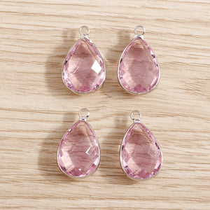10pcs Water Drop Crystal Charms for DIY Jewelry Making