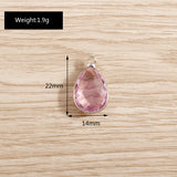 10pcs Water Drop Crystal Charms for DIY Jewelry Making
