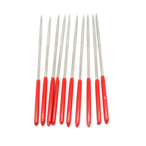 10pcs 140mm Round Diamond Needle File Set for Polishing Carving Wood Rasp