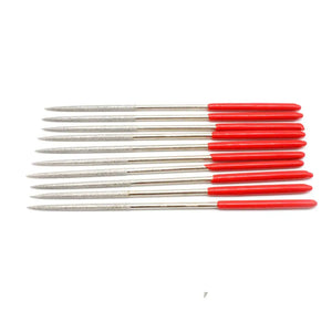 10pcs 140mm Round Diamond Needle File Set for Polishing Carving Wood Rasp