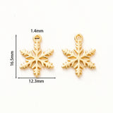 10pcs Snowflake Charm Pendants 12mm Jewelry Making