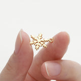 10pcs Snowflake Charm Pendants 12mm Jewelry Making
