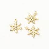 10pcs Snowflake Charm Pendants 12mm Jewelry Making