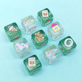 10pcs 14mm Square Printing Beads Acrylic Spacer Beads for Jewelry Making
