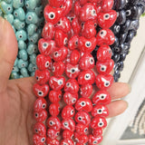 10pcs Heart Shape Ceramic Beads DIY Spacer Mix Love Heart Bead Jewelry Making