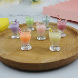 10pcs 3D Drink Bottle Ice Cream Resin Charms Pendants DIY Decoration