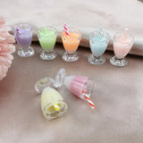 10pcs 3D Drink Bottle Ice Cream Resin Charms Pendants DIY Decoration