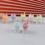 10pcs 3D Drink Bottle Ice Cream Resin Charms Pendants DIY Decoration