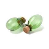 10pcs Mini Oval Glass Cork Bottles 15.5x28mm DIY Vials