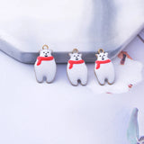 10pcs 15*9mm Enamelled Cats Charms for DIY Jewelry Making