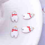 10pcs 15*9mm Enamelled Cats Charms for DIY Jewelry Making