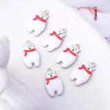 10pcs 15*9mm Enamelled Cats Charms for DIY Jewelry Making