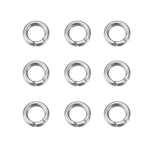 10pcs 15mm 17mm Stainless Steel Keyring Snap Clasps for DIY Jewelry Making