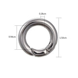 10pcs 15mm 17mm Stainless Steel Keyring Snap Clasps for DIY Jewelry Making