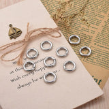 10pcs 15mm 17mm Stainless Steel Keyring Snap Clasps for DIY Jewelry Making