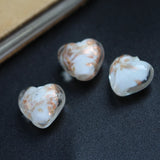 10pcs 15mm Heart Shape Lampwork Glass Beads Multi-color Jewelry DIY