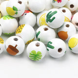 10pcs 15mm Wooden Beads for DIY Jewelry Making Bracelet Necklace