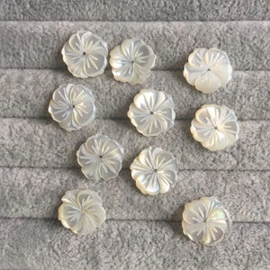 10pcs Pink Shell Flower Beads 15mm Texture Spacer DIY Jewelry Making