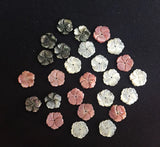 10pcs Pink Shell Flower Beads 15mm Texture Spacer DIY Jewelry Making