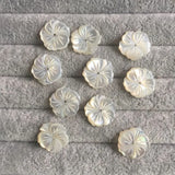10pcs Pink Shell Flower Beads 15mm Texture Spacer DIY Jewelry Making