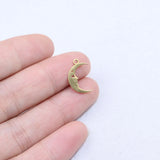 10pcs 15mm StainlessSteel Moon Charm Pendant DIY Necklace Bracelets