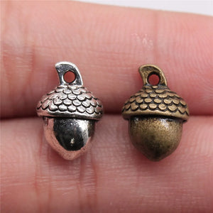 10pcs 3D Acorns Charm Pendants for Jewelry Making
