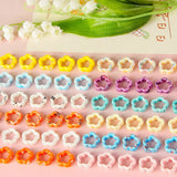 10pcs 15x16mm Ceramic Hollow Flowers Beads DIY Spacer For Jewelry Making