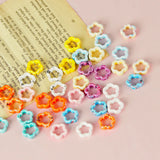 10pcs 15x16mm Ceramic Hollow Flowers Beads DIY Spacer For Jewelry Making