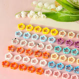 10pcs 15x16mm Ceramic Hollow Flowers Beads DIY Spacer For Jewelry Making