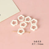 10pcs 15x16mm Ceramic Hollow Flowers Beads DIY Spacer For Jewelry Making