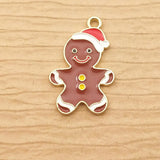 10pcs Christmas Child Enamel Charm Jewelry Making DIY Finding