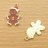 10pcs Christmas Child Enamel Charm Jewelry Making DIY Finding