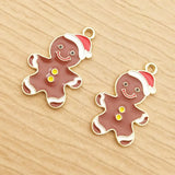 10pcs Christmas Child Enamel Charm Jewelry Making DIY Finding