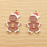 10pcs Christmas Child Enamel Charm Jewelry Making DIY Finding